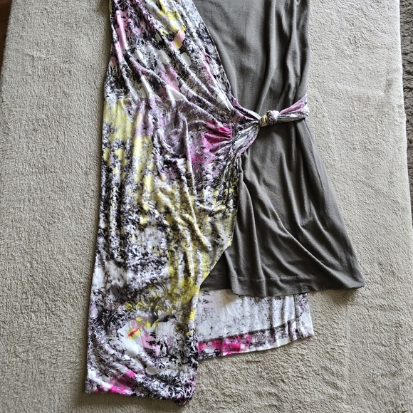 Anthropologie Leifsdottir Crushed Chroma Asymmetrical tank dress size medium - Picture 7 of 16